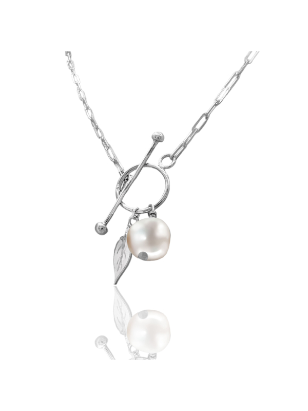 Lily Necklace- | Mali's Canadian Handmade Jewellery  Mali's  1  Metal Part: Sterling Silver  - Lily Silver Pearl Necklace- | Mal
