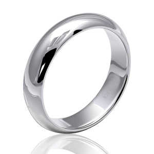 Half Round Sterling Silver Band- | Mali's Canadian Jewellery