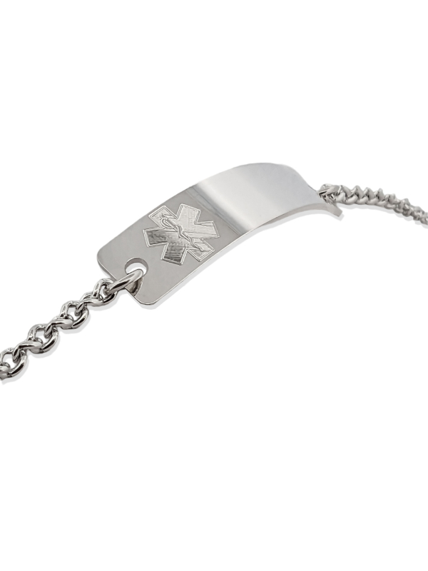 Silver Medical ID Bracelet - | Mali's Canadian Jewellery  Mali's  1  Metal Part: Sterling Silver  - Sterling Silver Medical ID A