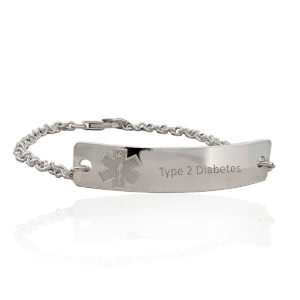 Silver Medical ID Bracelet - | Mali's Canadian Jewellery  Mali's  2  Metal Part: Sterling Silver  - Sterling Silver Medical ID A
