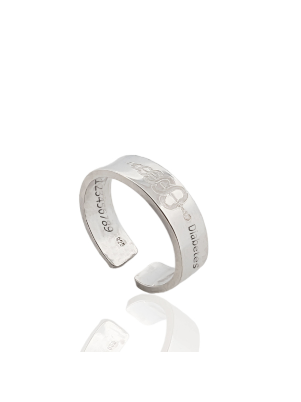 Silver Medical ID Ring - | Mali's Canadian Jewellery