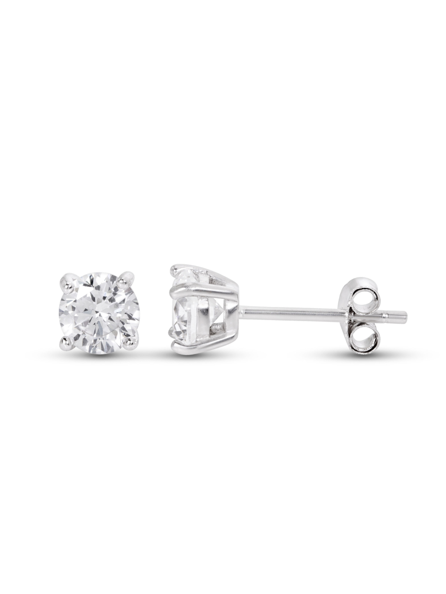 Sterling Silver CZ Birthstone Post Earrings- | Mali's Canadian Jewellery Sterling Silver CZ Birthstone Post Earrings- | Mali's Canadian Jewellery