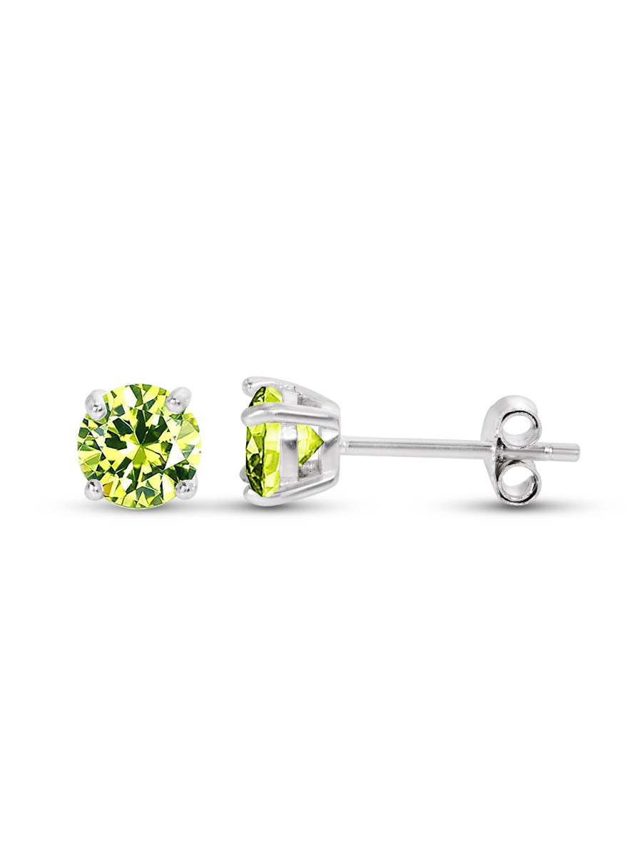 Sterling Silver CZ Birthstone Post Earrings- | Mali's Canadian Jewellery