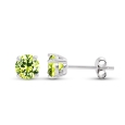 Sterling Silver CZ Birthstone Post Earrings- | Mali's Canadian Jewellery