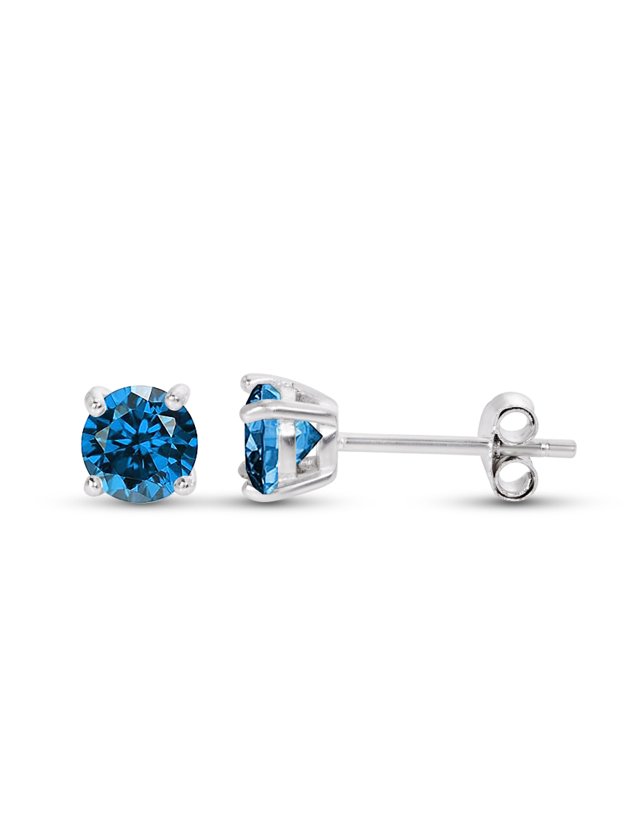 Sterling Silver CZ Birthstone Post Earrings- | Mali's Canadian Jewellery Sterling Silver CZ Birthstone Post Earrings- | Mali's Canadian Jewellery