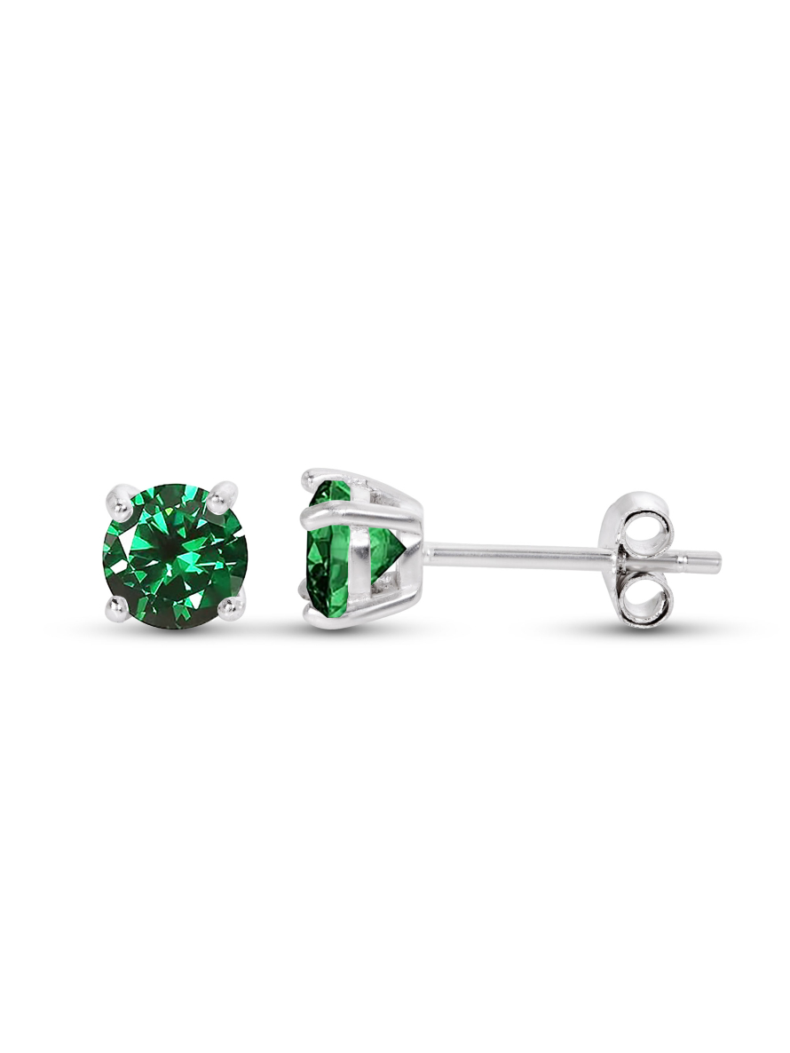 Sterling Silver CZ Birthstone Post Earrings- | Mali's Canadian Jewellery Sterling Silver CZ Birthstone Post Earrings- | Mali's Canadian Jewellery