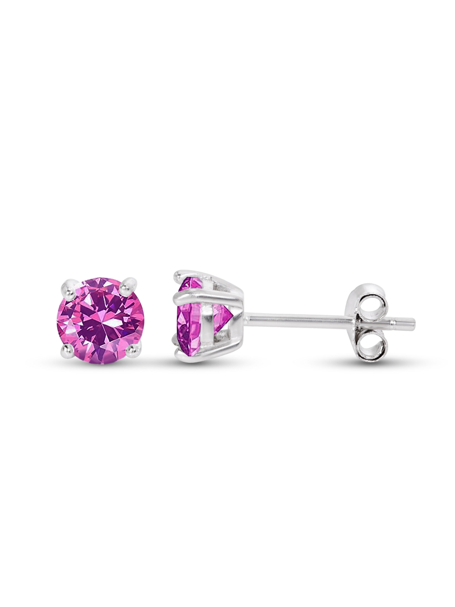 Sterling Silver CZ Birthstone Post Earrings- | Mali's Canadian Jewellery Sterling Silver CZ Birthstone Post Earrings- | Mali's Canadian Jewellery
