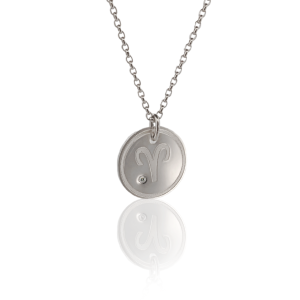 Sterling Silver Zodiac Necklace -| Mali's Canadian Jewellery Mali's 11 Metal Part: Sterling Silver - Round Silver Zodiac Silver 