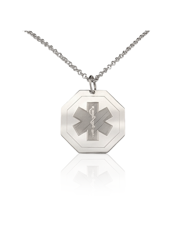 Silver Medical ID Necklace - | Mali's Canadian Jewellery