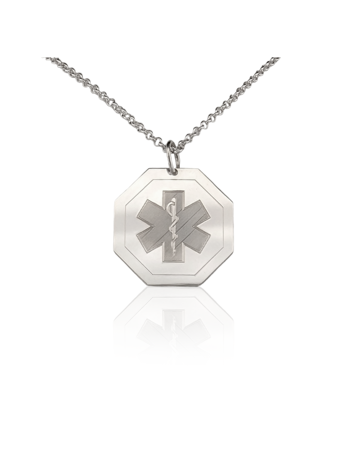 Engravable Medical ID Alert Round Necklace, Custom Diabetes Allergy Ne –  Anavia Jewelry & Gift