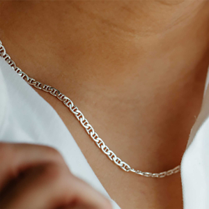 Mali's Sterling Silver Mariner Chain Necklace- Canadian Fine Jewellery  Mali's  4  Metal Part: Sterling Silver  - Mali's Sterlin