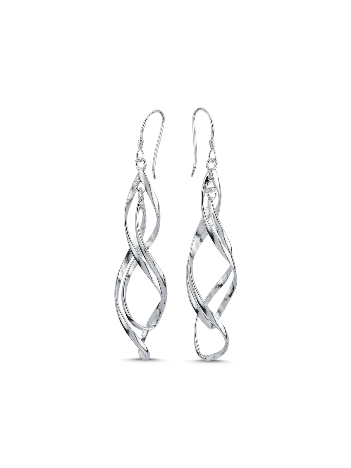 925 Sterling Silver Dangle Fish Hook Earrings- | Mali's Fine Jewellery