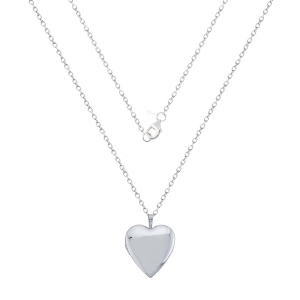 Sterling Silver Heart Locket - | Mali's Canadian Jewelry Mali's 3 Metal Part: Sterling Silver - Engravable Sterling Silver Heart