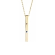 Sterling Silver Vertical Bar With Birthstone- Mali's Canadian Jewellery