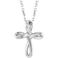 14K Gold Freeform Cross Necklace