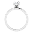 14K Round Solitaire Engagement Ring Mounting