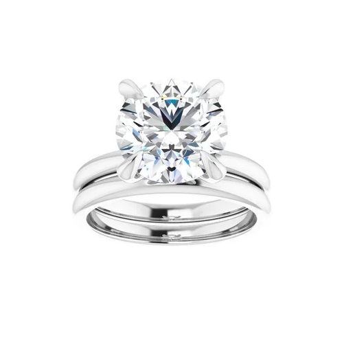 14K Round Solitaire Engagement Ring