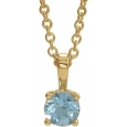 14K Gold Birthstone Necklace