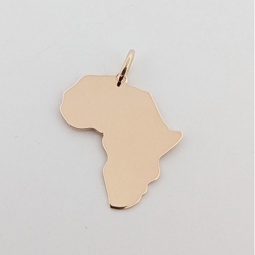 Africa Map Gold Pendant- Canadaian Jewellery