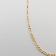 14K Hollow Gold Figaro Chain- 2.5mm 14K Hollow Gold Figaro Chain- 2.5mm