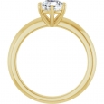 14K Gold 6.5 mm Round Solitaire Engagement Ring 14K Gold 6.5 mm Round Solitaire Engagement Ring