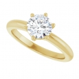 14K Gold 6.5 mm Round Solitaire Engagement Ring 14K Gold 6.5 mm Round Solitaire Engagement Ring