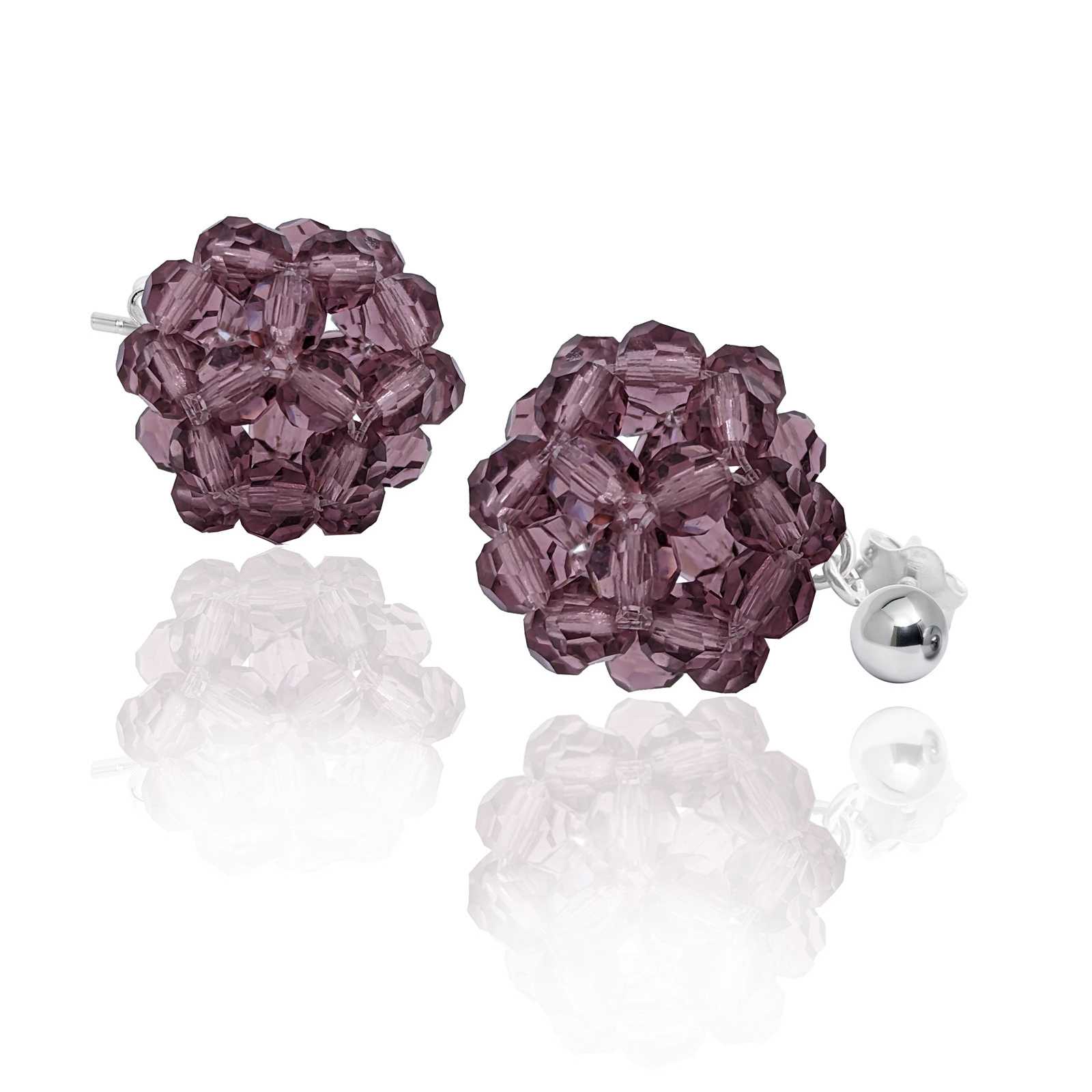 Crystal Ball Stud Earrings- | Mali's Canadian Handmade Jewelry 4 equal payments with Klarna
------------------------------------