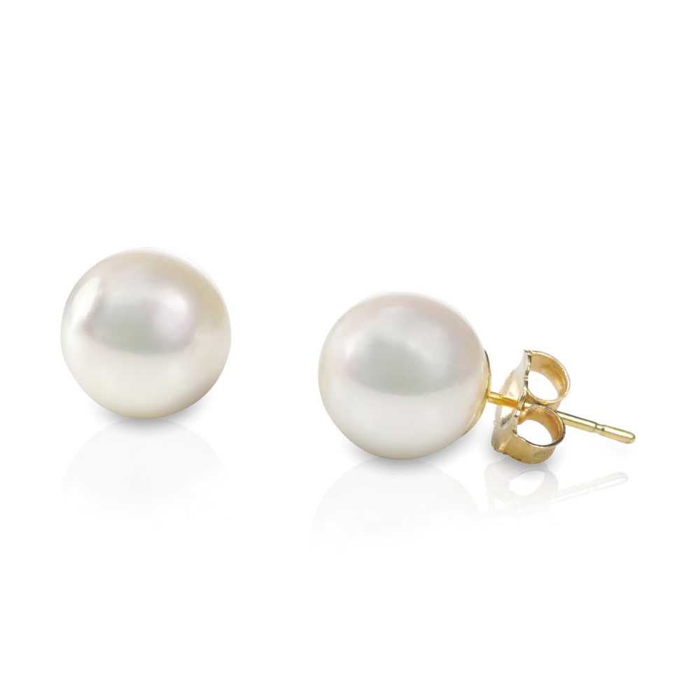 Pearl and Gold Earrings - | Mali's Canadian Jewelry  Mali's  1  Metal Part: Sterling Silver  - Mali's 14K Yellow gold Cultured W