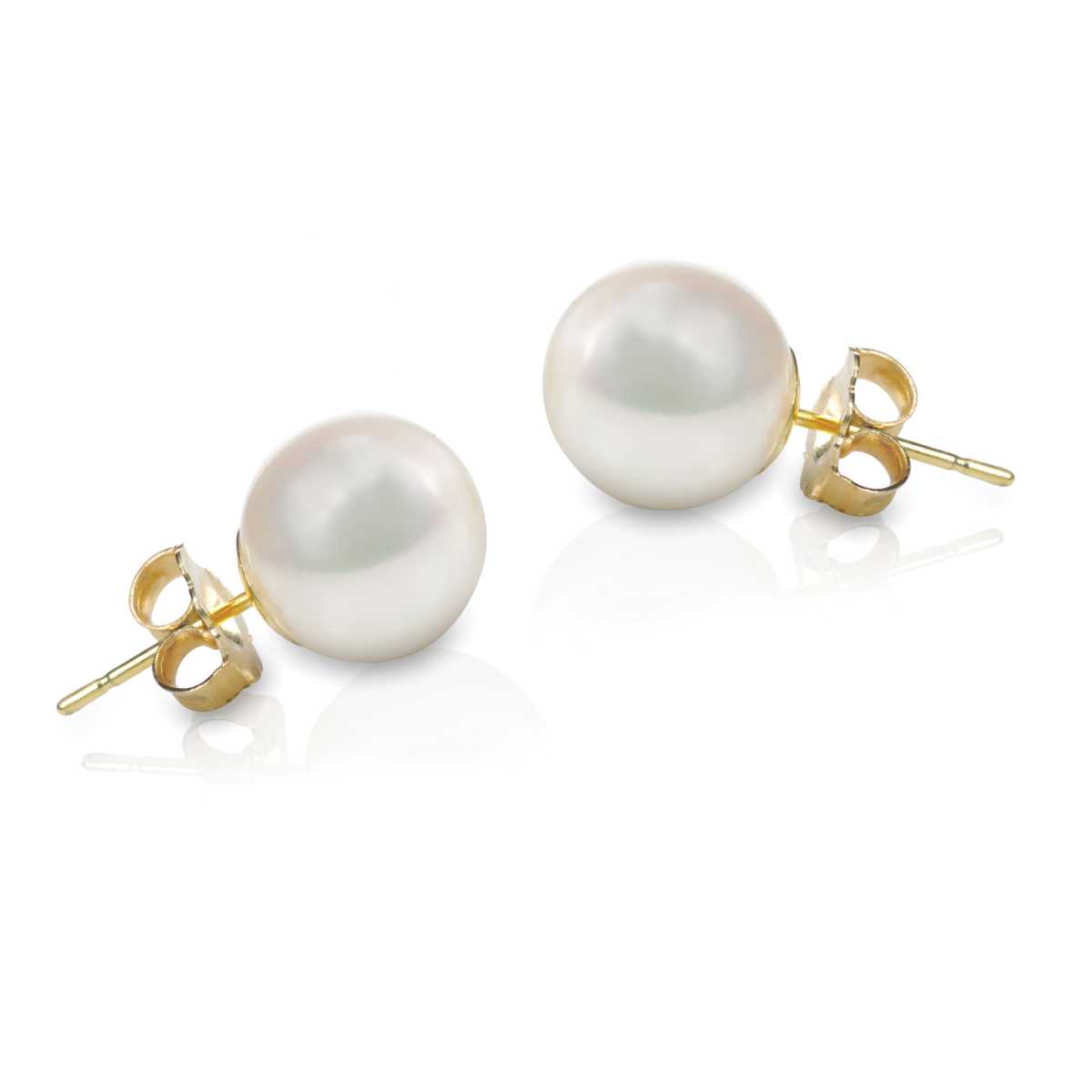 Pearl and Gold Earrings - | Mali's Canadian Jewelry  Mali's  2  Metal Part: Sterling Silver  - Mali's 14K Yellow gold Cultured W
