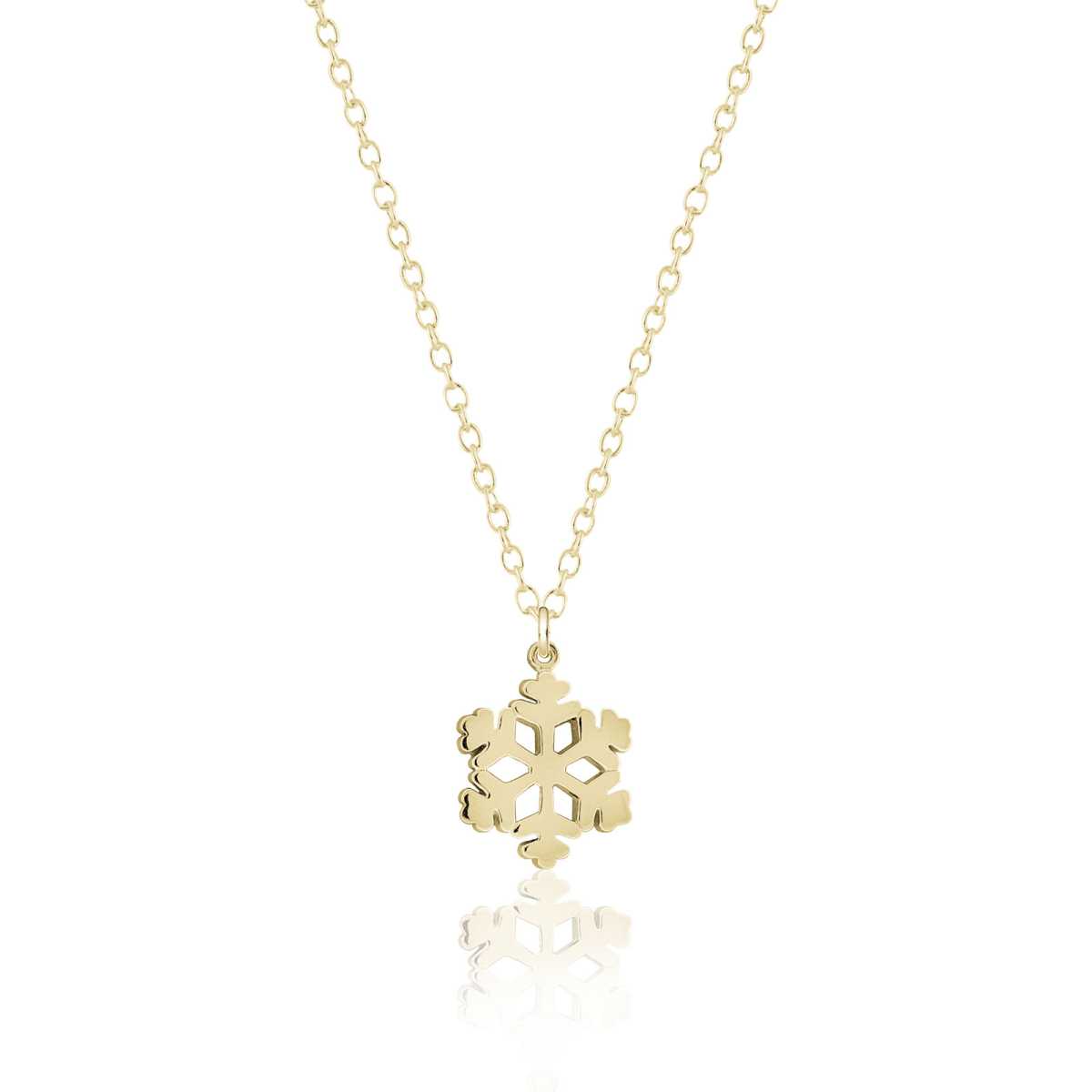 Snowflake Necklace - | Mali's Canadian Jewelry  Mali's  1  Metal Part: Gold Vermeil  - Snowflake necklace - Mali's Jewelry 