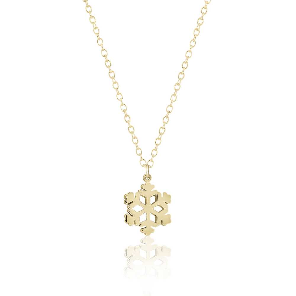 Snowflake Necklace - | Mali's Canadian Jewelry  Mali's  1  Metal Part: Gold Vermeil  - Snowflake necklace - Mali's Jewelry 