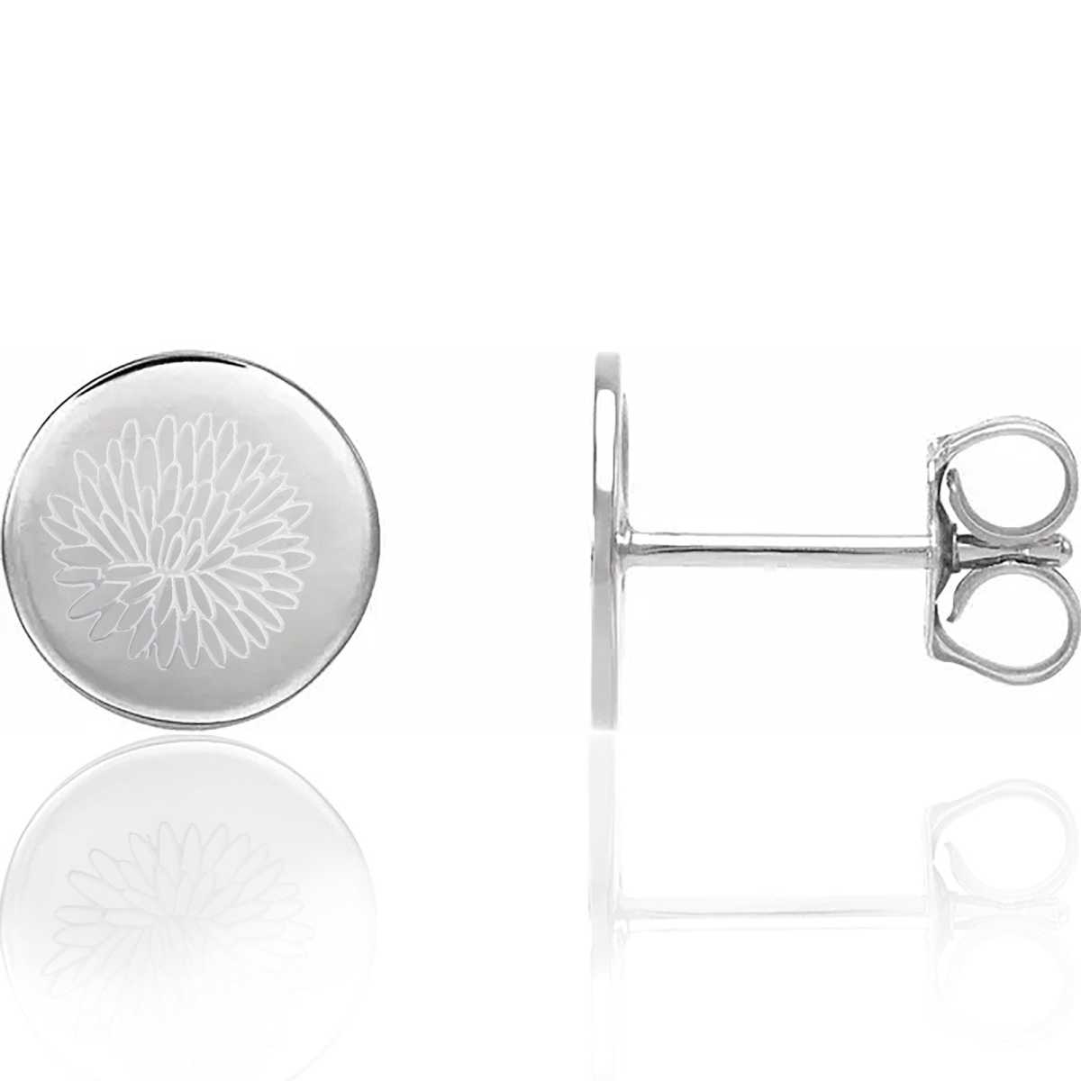Birth Flower Stud Earrings- | Mali's Fashion Jewelry  Mali's  9  Metal Part: Sterling Silver  - Birth Month Flower and blossom e