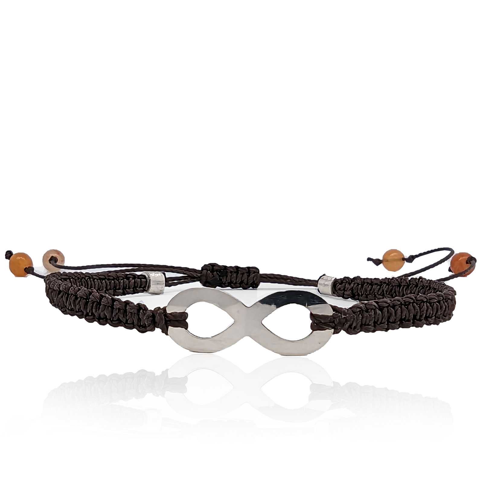 Pura Vida Gold-Tone Infinity Charm Gray String Bracelet Expandable Slider |  eBay
