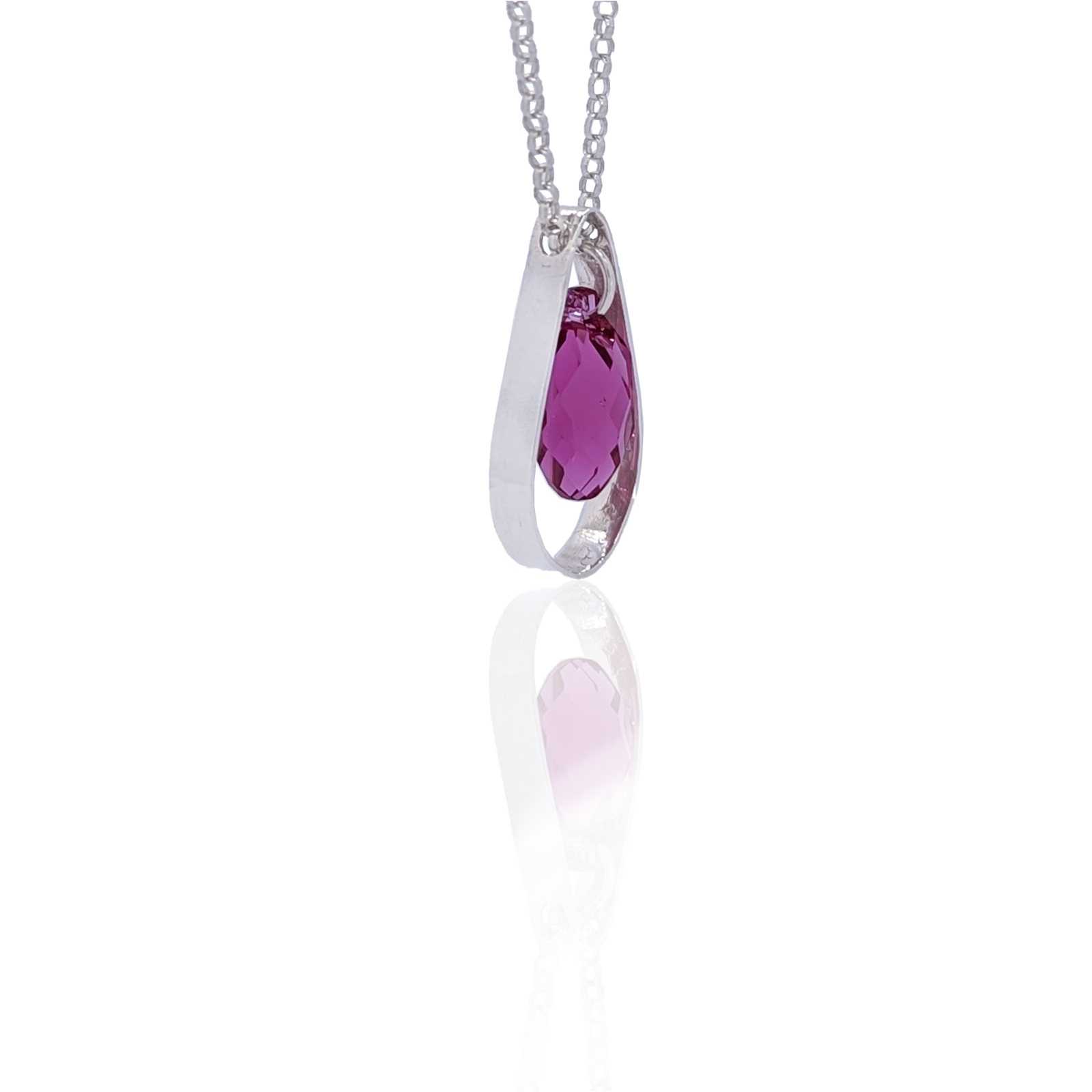 Teardrop crystal & silver necklace| Mali's Canadian handmade Jewelry 4 equal payments with Klarna
------------------------------