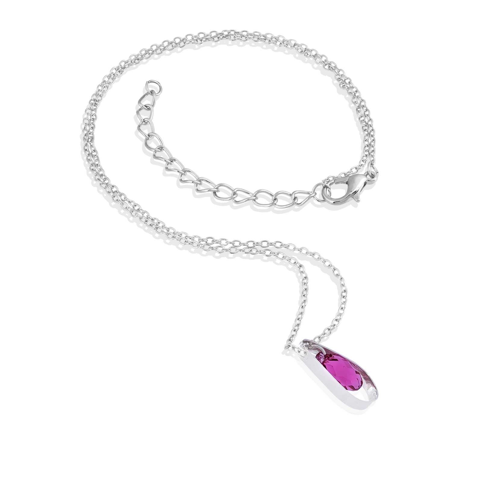 Teardrop crystal & silver necklace| Mali's Canadian handmade Jewelry 4 equal payments with Klarna
------------------------------