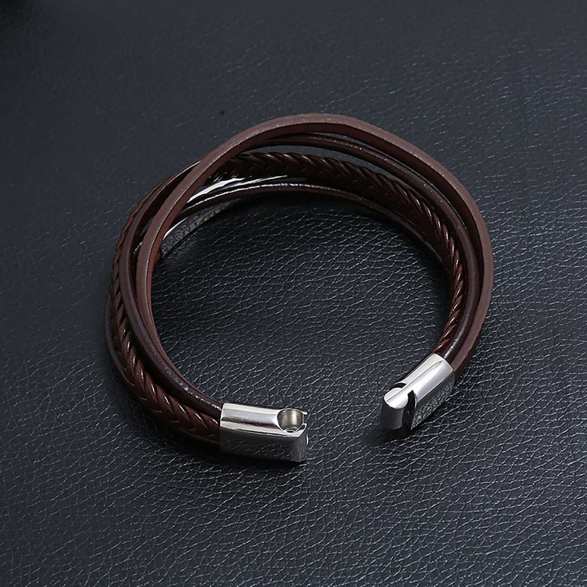 EngraveName Leather Bracelet- | Mali's Canadian Jewellery  Mali's  2  Metal Part: Stainless Steel  - Engravable Braided Leather 