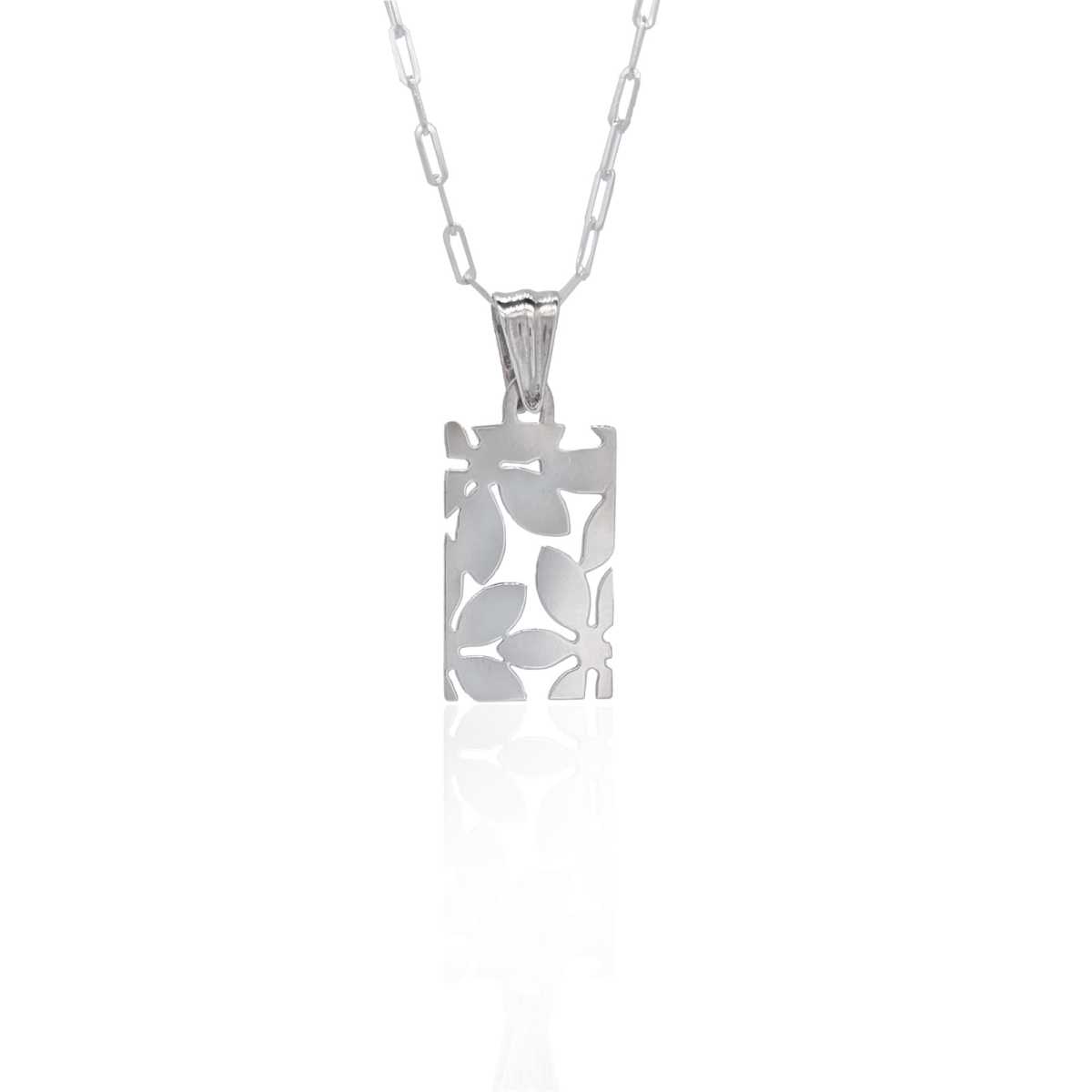 Floral Paperclip Necklace - | Mali's Canadian Jewelry  Mali's  2  Metal Part: Sterling Silver  - Floral Paperclip Silver Necklac