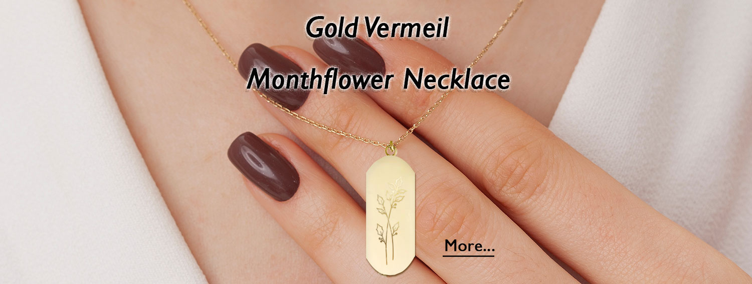 Gold vermeil name necklace